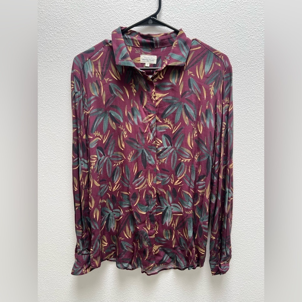 Hartford alternative classics 1979 floral long sleeve button down shirt size 4